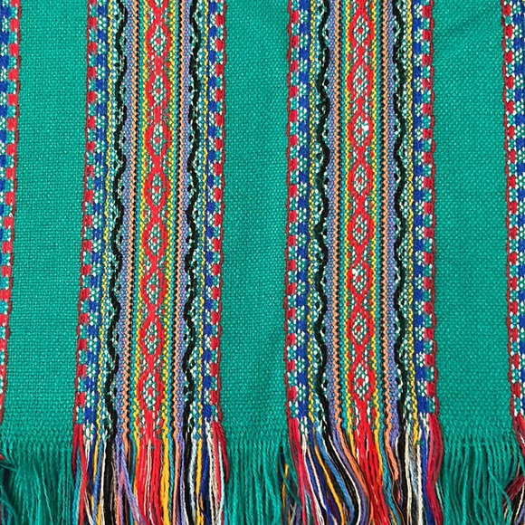 Accessories - Wool/acrylic fringed scarf from Ecuador in multi colors